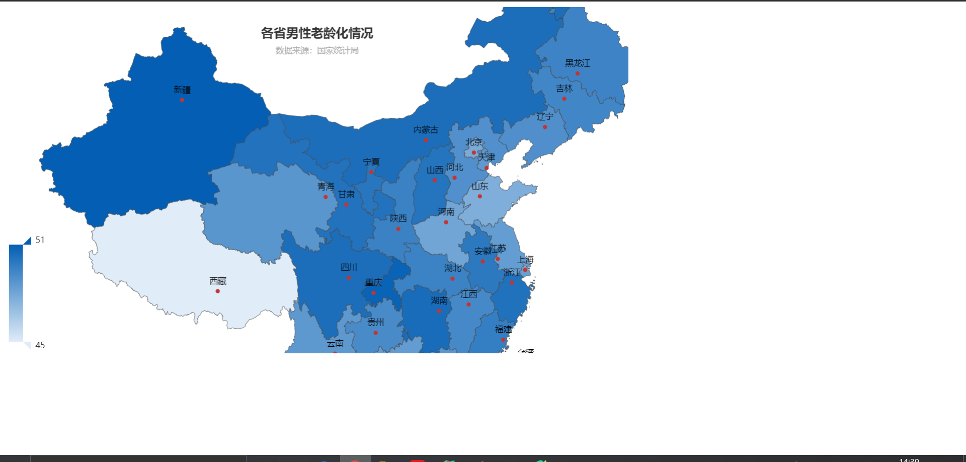 pyecharts画中国地图省市如何调整渐变颜色浏览器中大小生成的html