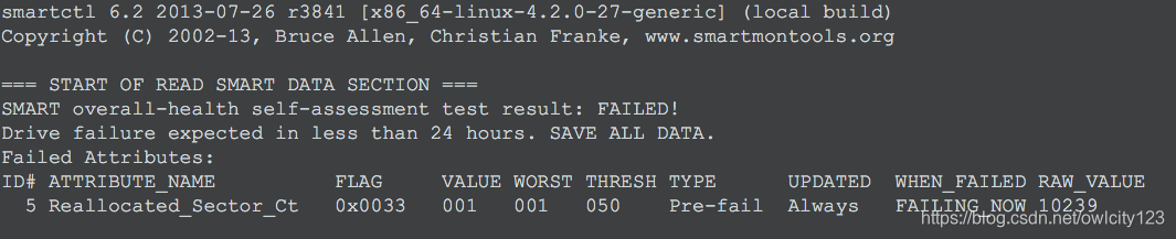smartctl命令_smartctl 184是什么意思-CSDN博客
