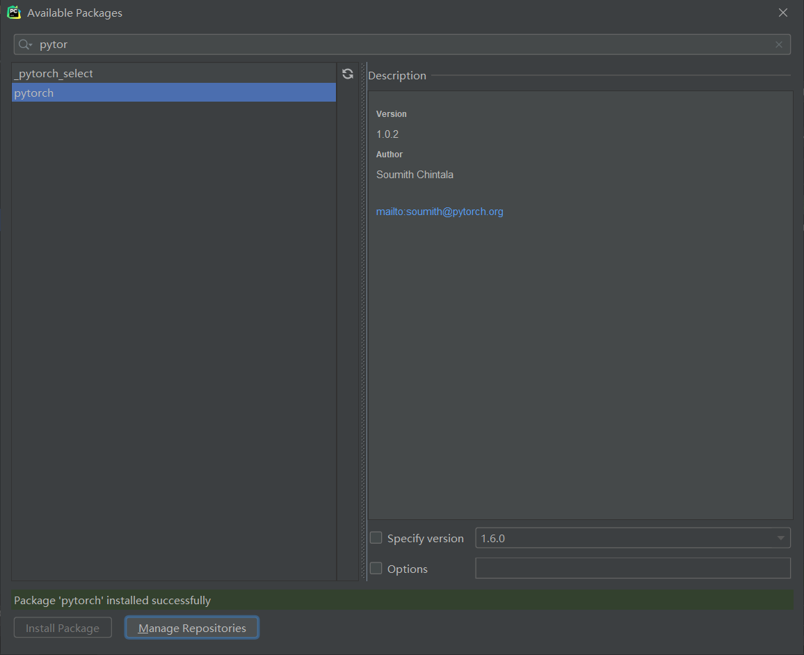 anoconda环境下pycharm安装pytorch torch 出现的问题