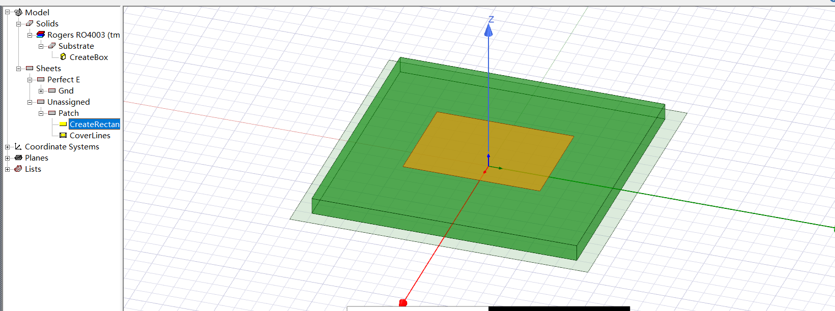 hfss学习笔记—12.矩形微带贴片天线