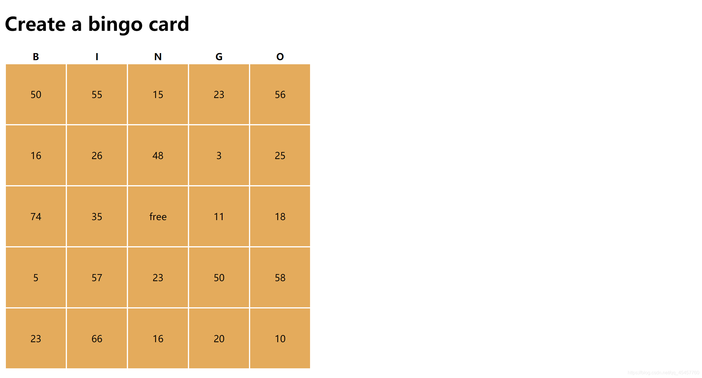 Js学习日记 Bingo Card 打八阿哥的博客 Csdn博客 Js学习日记 Bingo Card 打八阿哥的博客 Csdn博客