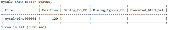 mysql客户端查看master状态