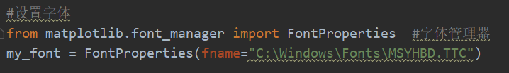 在matplotlib中设置字体样式