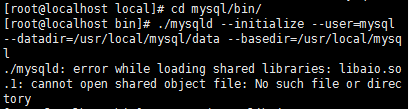 MySQL初始化错误