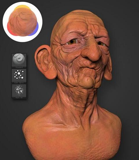 教学zbrush纹理绘制之如何渲染逼真的皮肤纹理