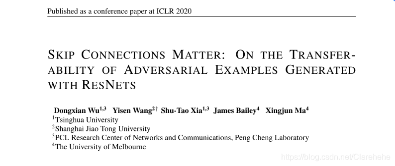 【论文笔记】Skip Connections Matter: On the Transferability of Adversarial ...