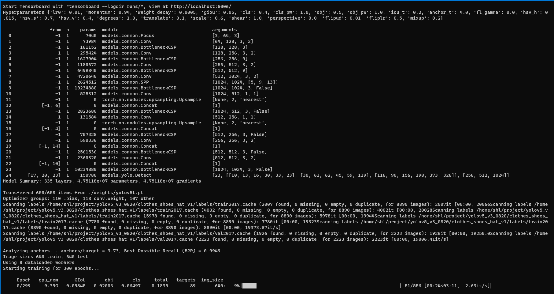 yolov5 v3.0训练报错： torch.nn.modules.module.ModuleAttributeError