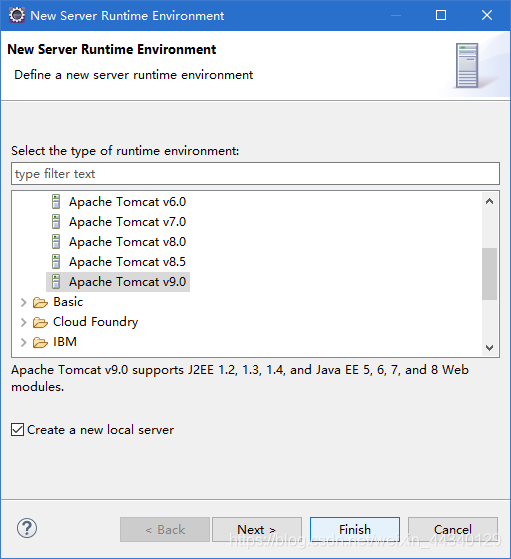 选择对应的 Apache Tomcat 版本号