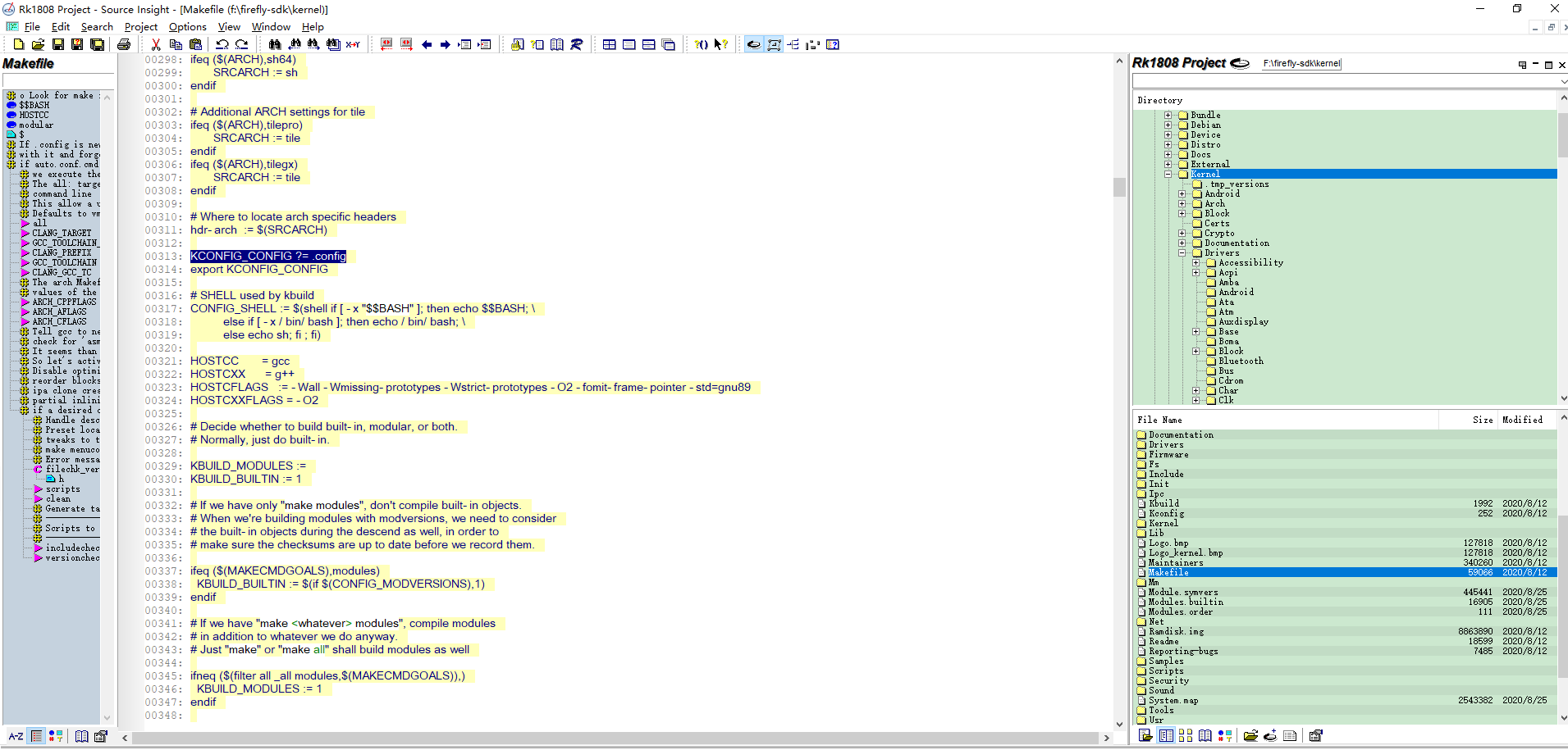 Linux下Makefile、Kconfig、.config、make menuconfig的关系