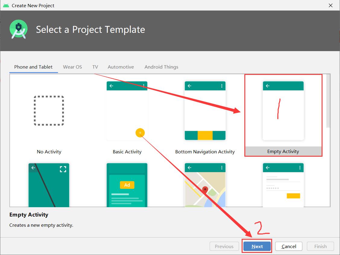 Android Studio 4.0.1 Java Development Android Application 1: Create ...