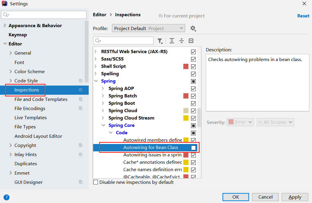 Could not autowire. No beans of ‘BookMapper‘ type found.