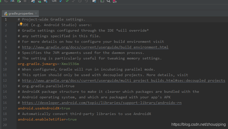 gradle.properties截图