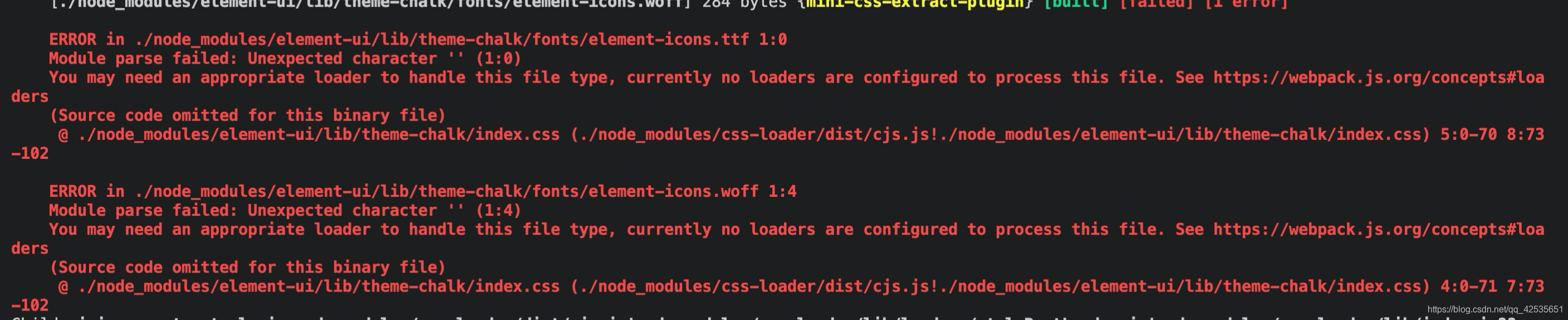 ERROR in ./node_modules/element-ui/lib/theme-chalk/fonts/element-icons ...