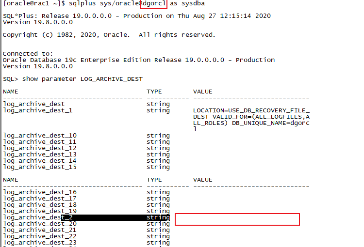 SWITCHOVER VERIFY WARNING switchover target has no standby database