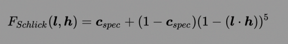Schlick 菲涅耳近似等式