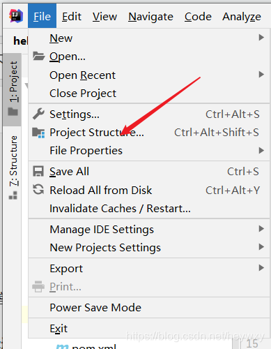 单击Project Structure