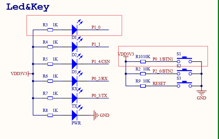 按键控制led亮灭cc2530