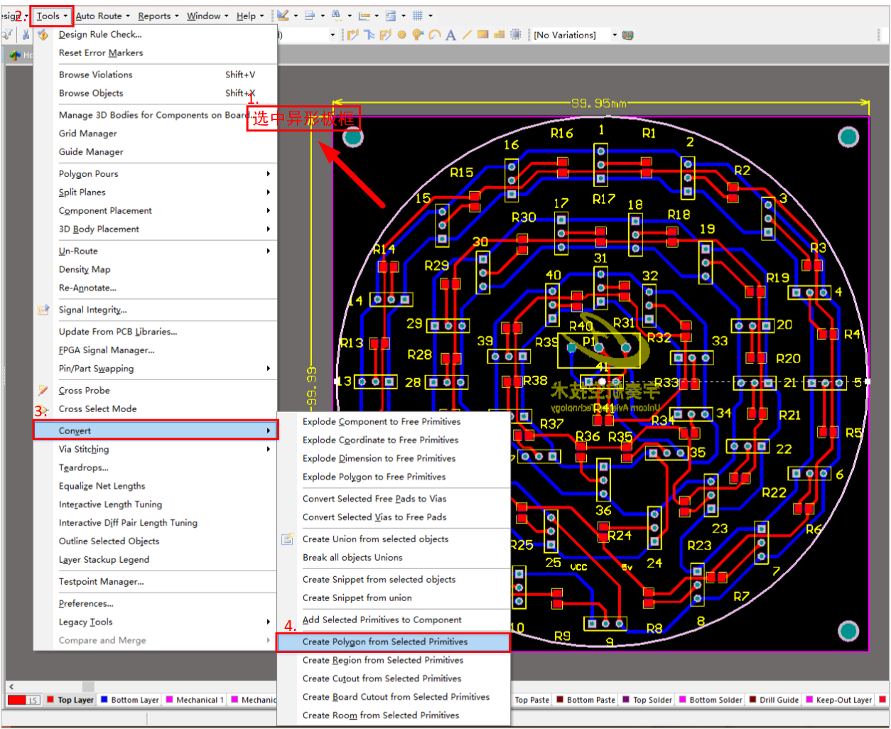 altium designer 18 铺铜变绿