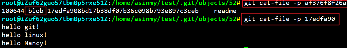 Git(Linux环境)：Git对象模型（blob、tree、commit、tag）_git Cat-file Blob-CSDN博客