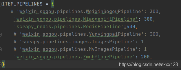 scrapy pymysql  TypeError: ‘NoneType‘ object is not subscriptable