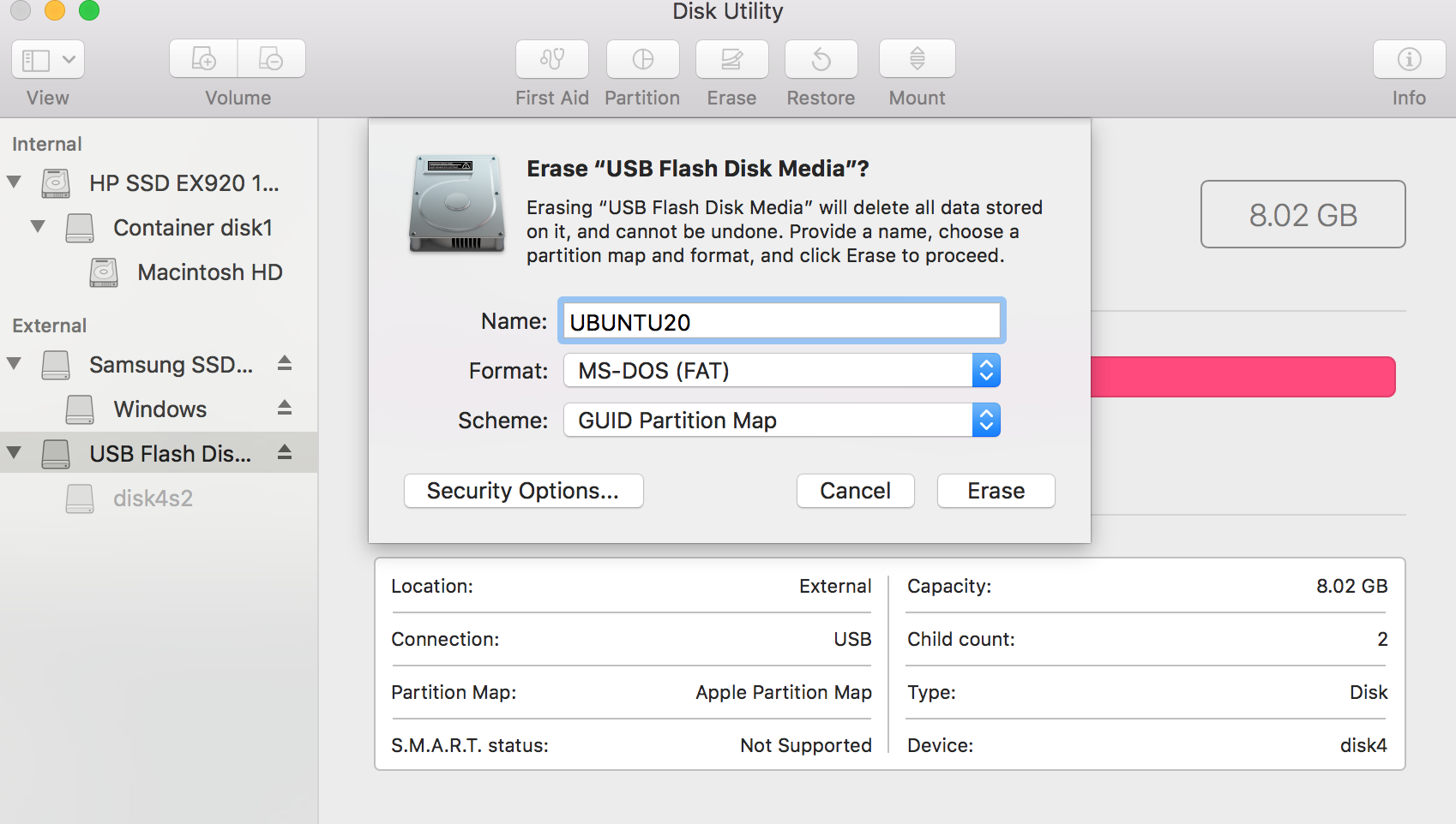usb partition