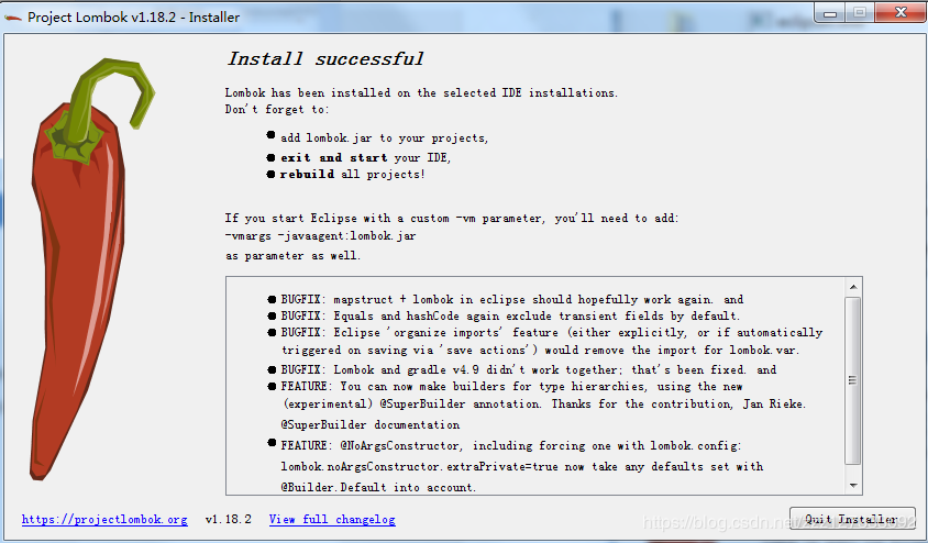 Install lombok.jar in eclipse - Programmer Sought