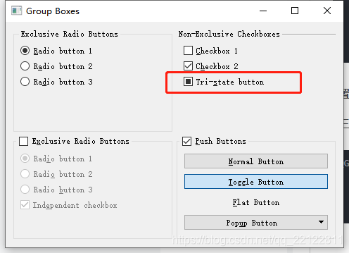Qt Button Group Rename QT5.14.2 官方例子 - Qt Widgets 7: Group Box(组合框)_qt groupbox 字嵌在框中-CSDN博客