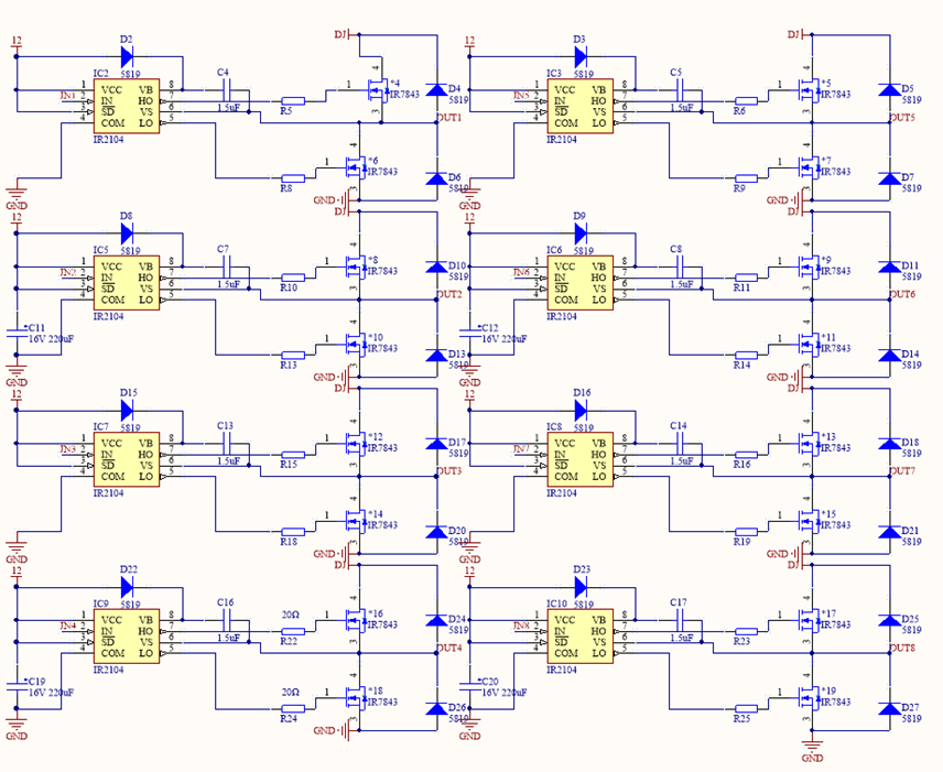 ▲ 图4.2 电机驱动电路原理图