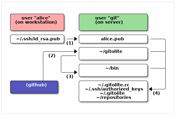centos + git + gitolite 服务搭建