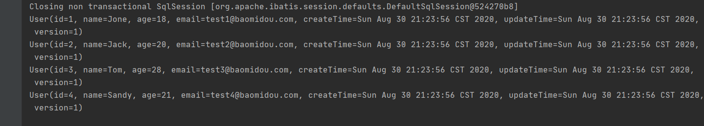 mybatis-plus learning Four, query/delete - Programmer Sought
