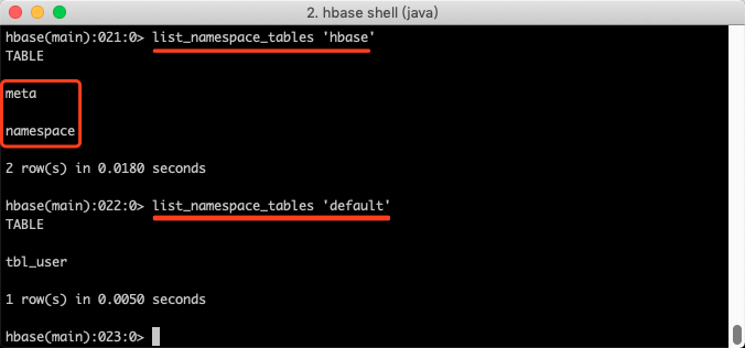 HBase Shell command list - Programmer Sought