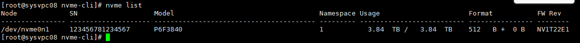 nvme list