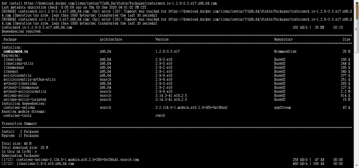 Centos8 environment install docker - Programmer Sought