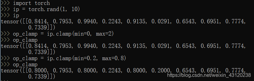 python pytorch之clamp()函数_pytorch clamp-CSDN博客