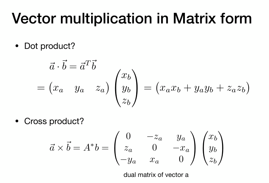 图形学教程Lecture 2: Review of Linear Algebra知识点总结