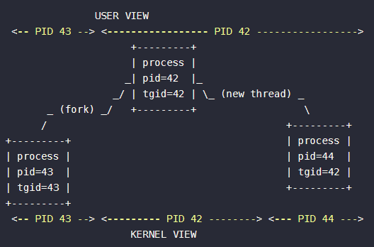 Linux中pid与tid的异同及top中pid字段含义