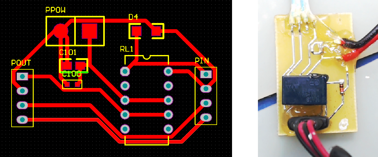 ▲ 简易制作的实验PCB