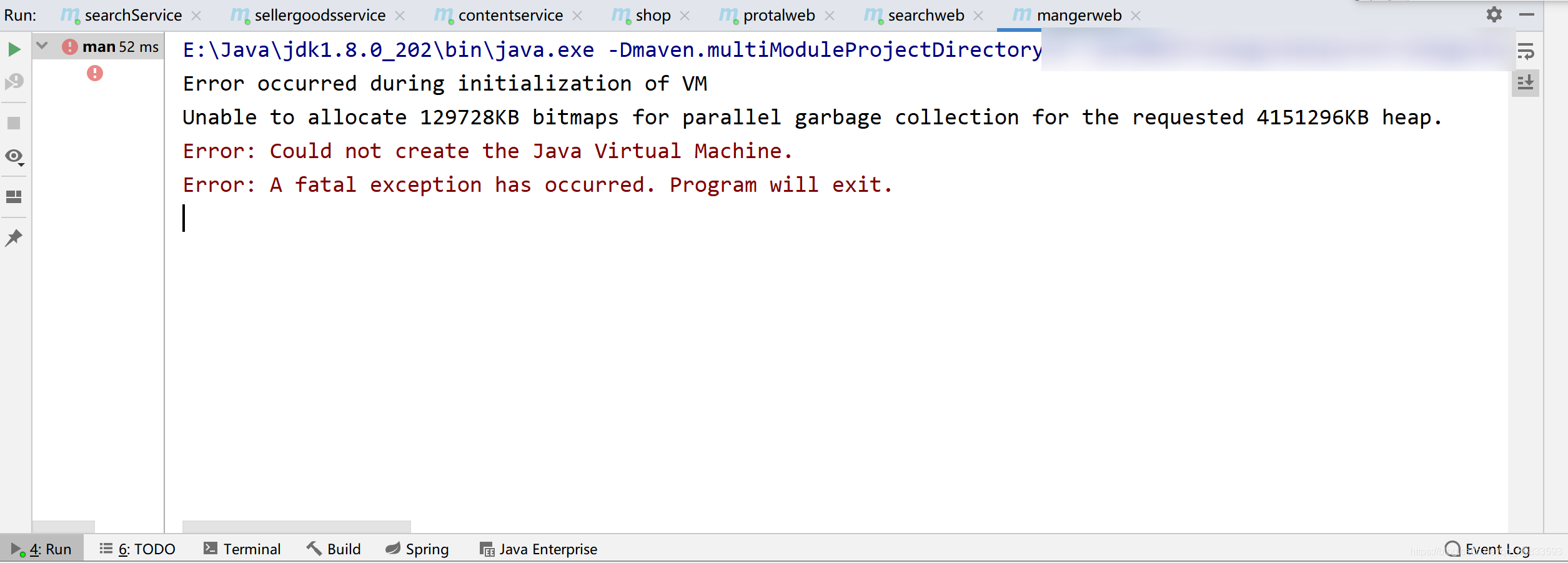 There is insufficient memory for the Java Runtime Environment to ...