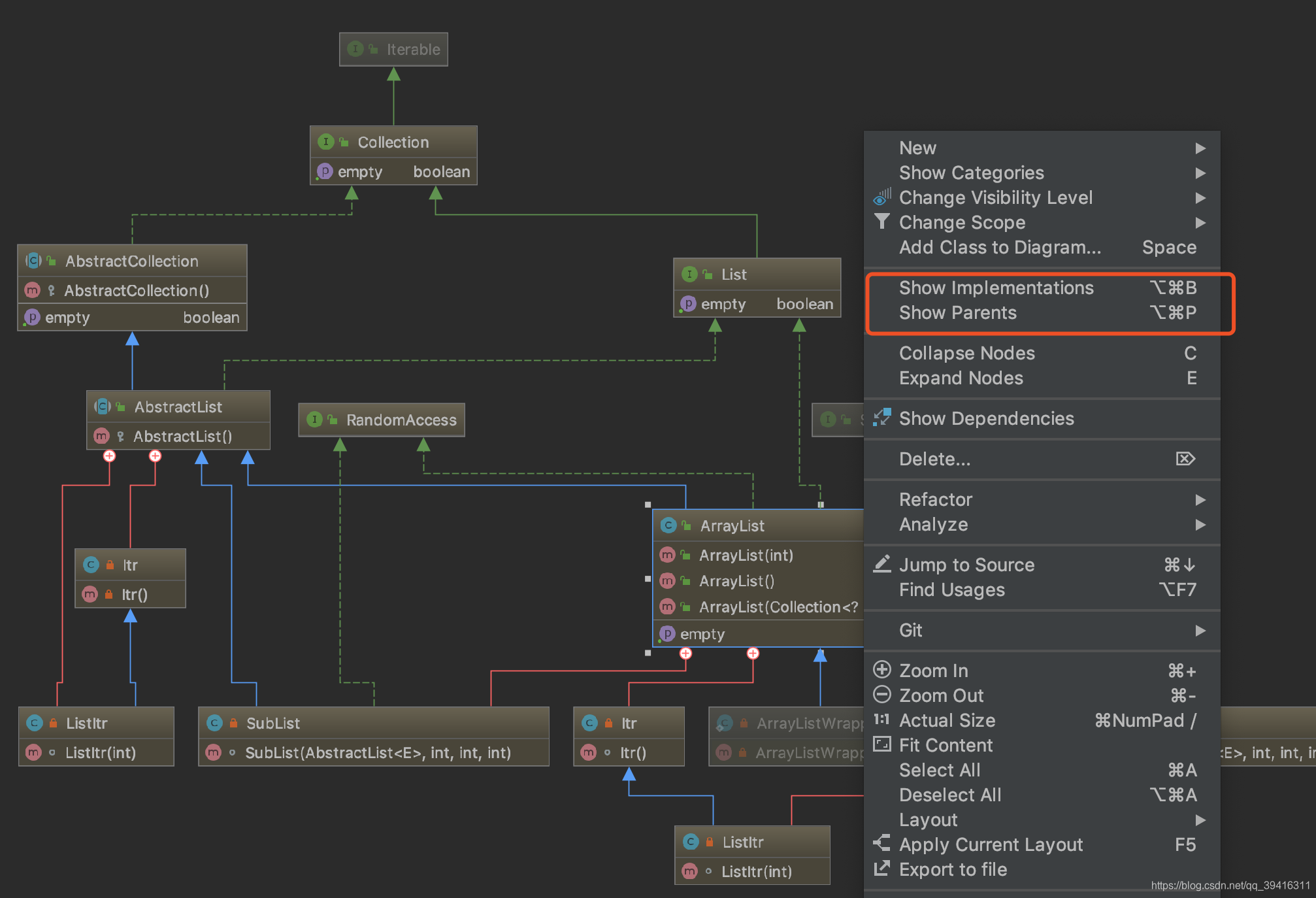 IDEA Diagrams使用实现类图(类关系图、子类、父类)_idea如何以图表的形式展示其实现类-CSDN博客