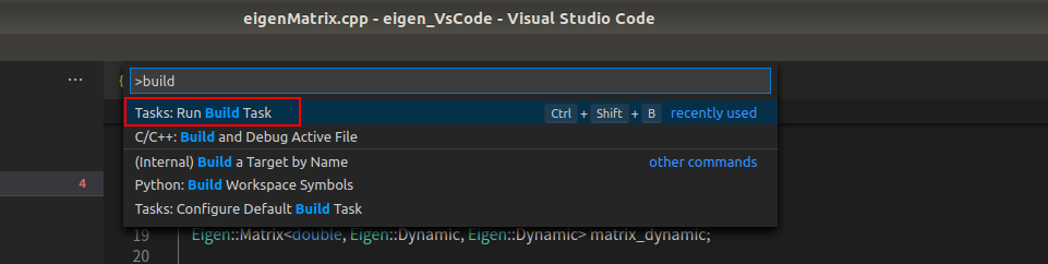 ubuntu中使用VsCode+Eigen创建Eiegn应用程序 