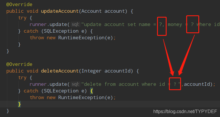 java.sql.SQLException: Wrong number of parameters: expected 0, was given 1 Query: delete from acc...