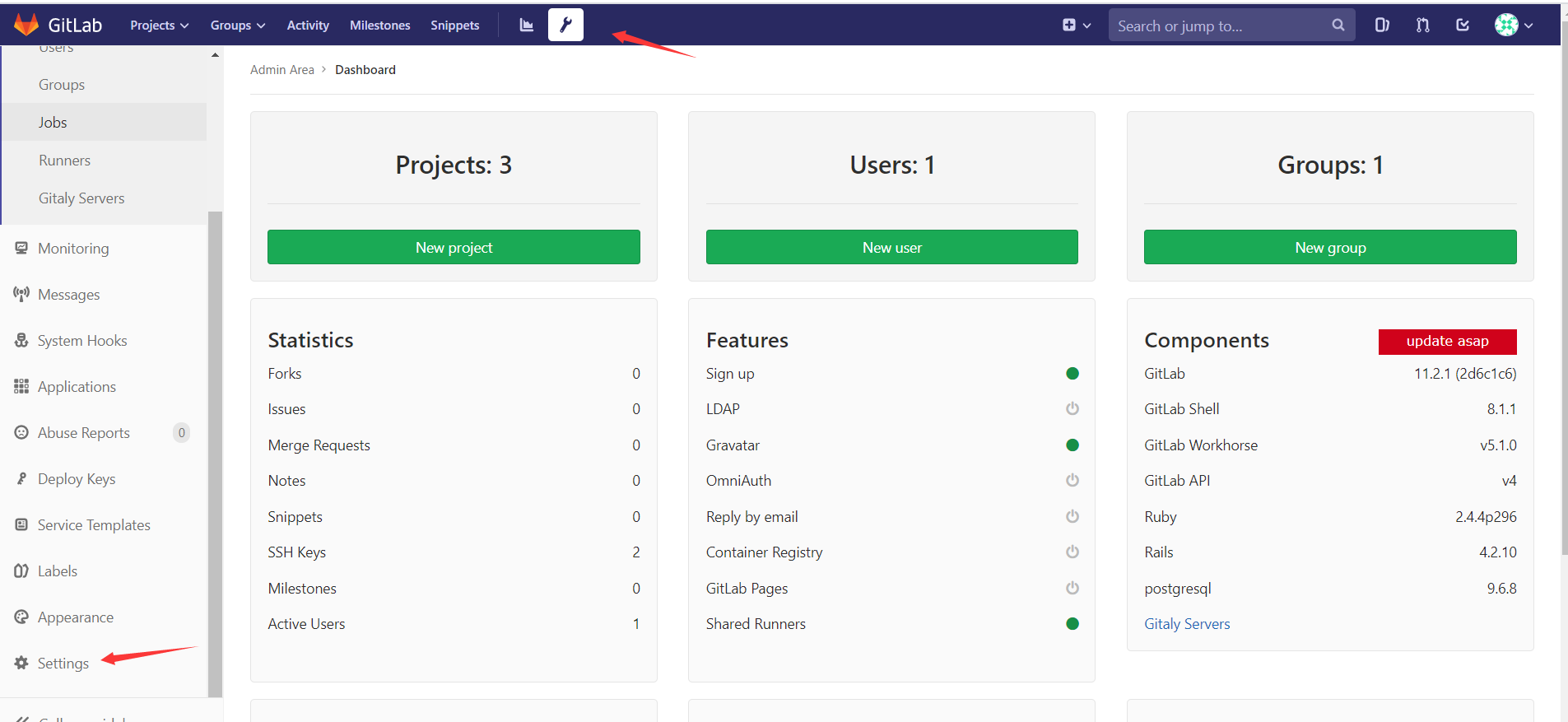 Gitlab report. Gitlab admin area. admin area. git интерфейс. создатель gitlab.