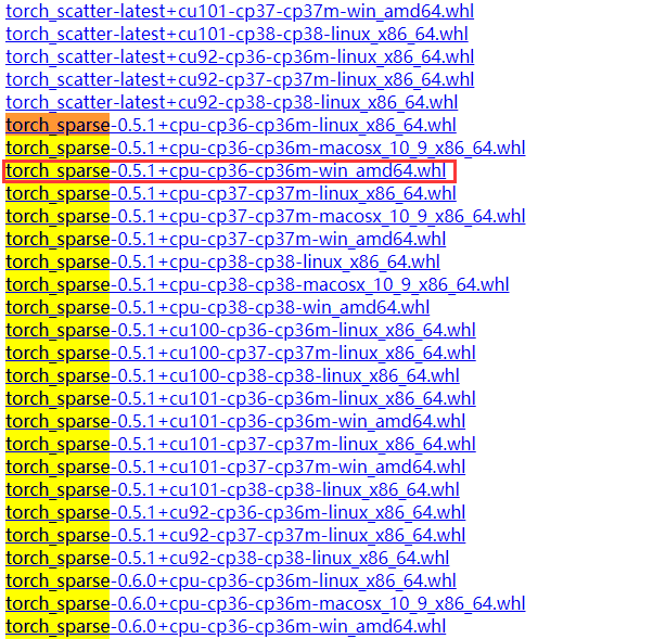 安装torch_scatter,torch-sparse,torch-cluster,torch-spline-conv,torch ...