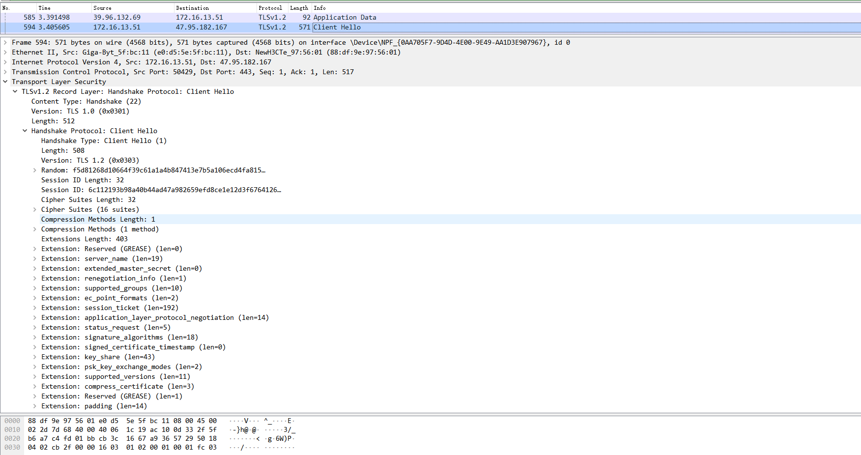 TLS protocol wireshark packet capture analysis - Programmer Sought