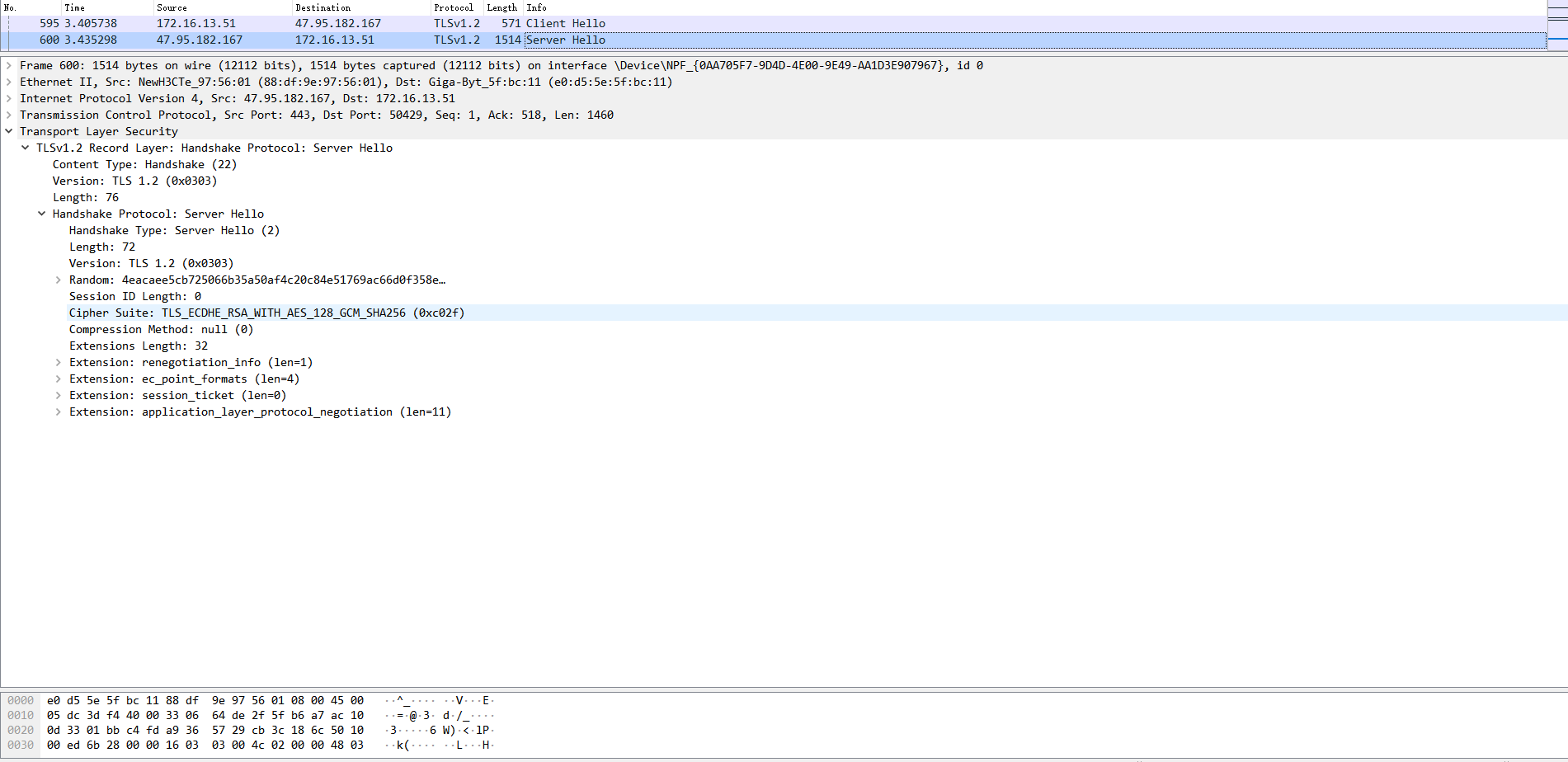 TLS protocol wireshark packet capture analysis - Programmer Sought