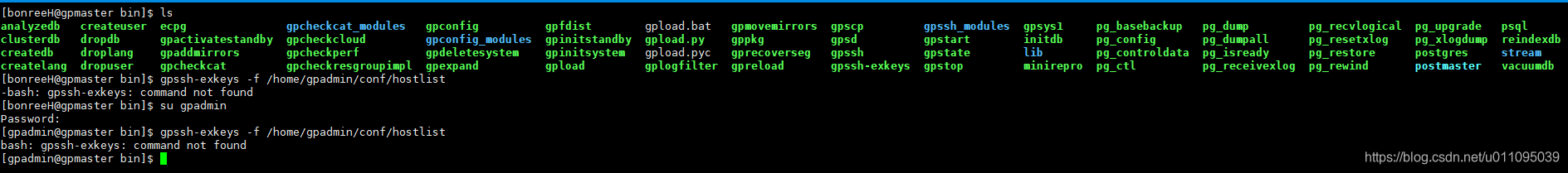 Greenplum Gpssh Exkeys Gpssh CSDN