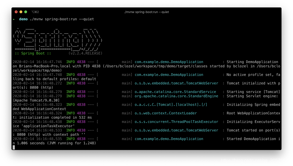 Spring Boot运行时的输出