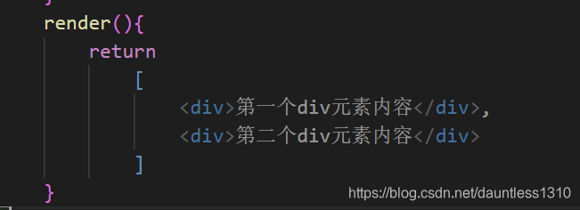 render返回数组元素