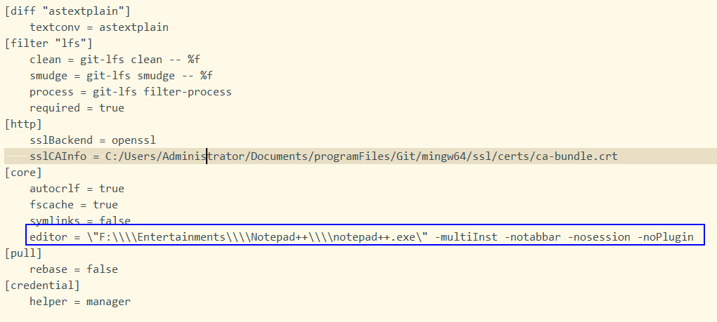 Set notepad ++ as the default editor git - Programmer Sought