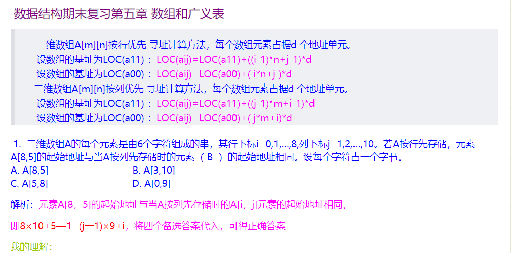 二维数组A[m][n]寻址计算方法_a[m][n]二维数组,a[0][0]地址是344-CSDN博客